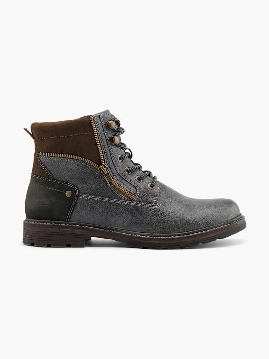 mustang stringate ankle boot in grigio deichmann