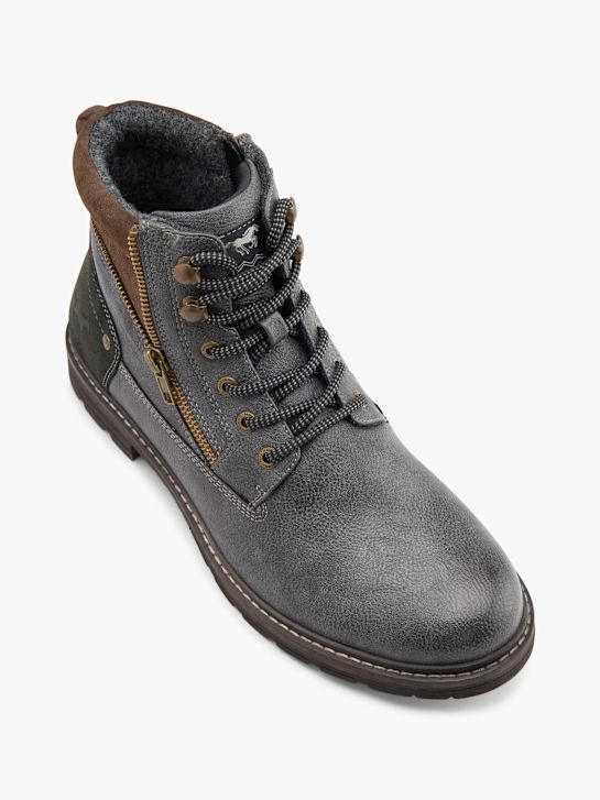 mustang stringate ankle boot in grigio deichmann