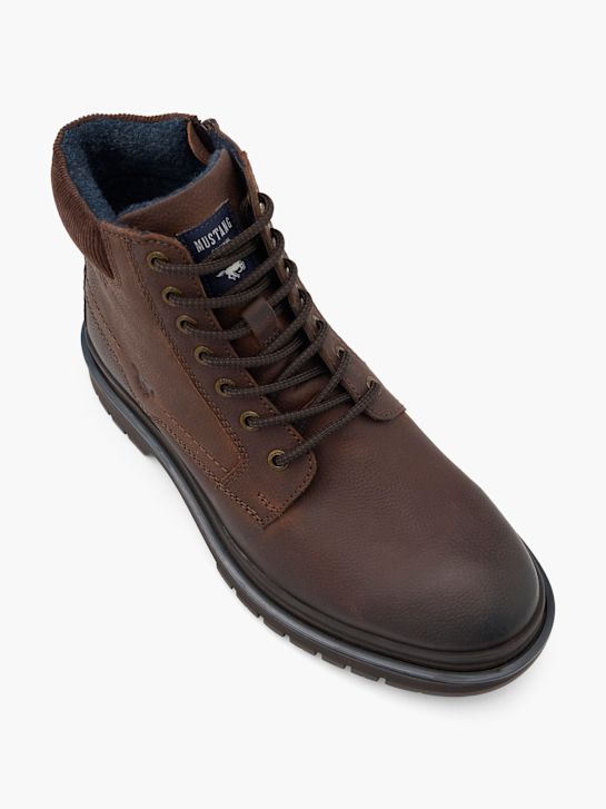 mustang stringate stivaletto marrone deichmann