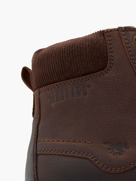 mustang stringate stivaletto marrone deichmann