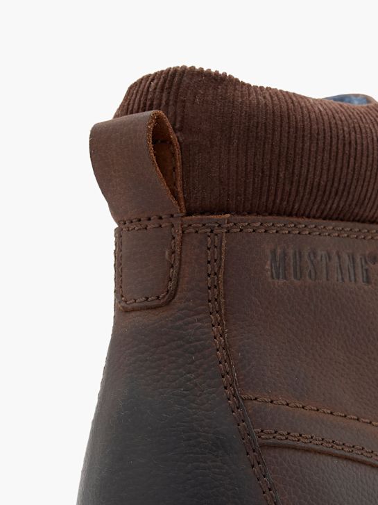 mustang stringate stivaletto marrone deichmann