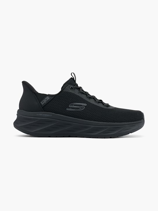 skechers venture giro swift fit slip-on trainer nero deichmann