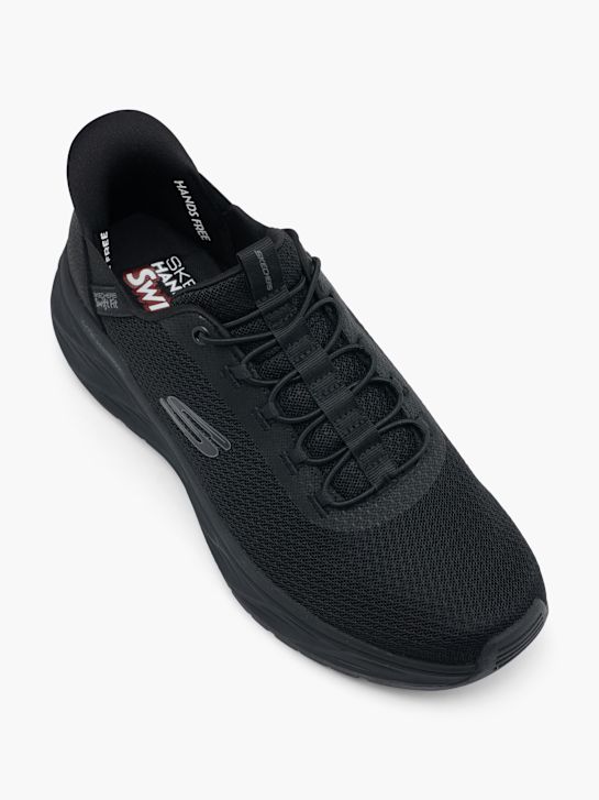 skechers venture giro swift fit slip-on trainer nero deichmann
