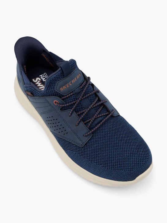 skechers dawson slip-on trainer blu deichmann