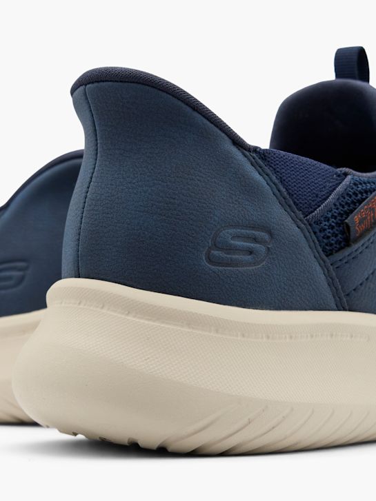 skechers dawson slip-on trainer blu deichmann