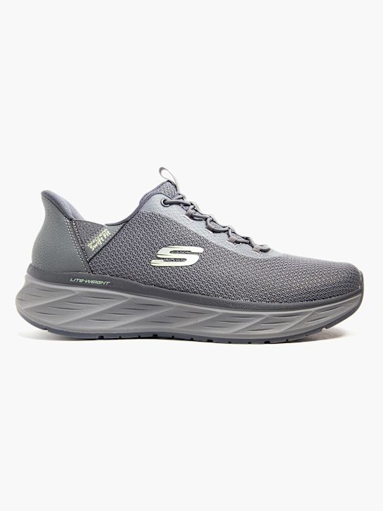 skechers venture giro swift fit slip-on trainer grigio deichmann