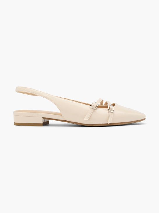graceland slingback balletto piatto beige deichmann