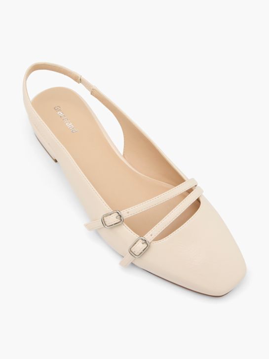 graceland slingback balletto piatto beige deichmann