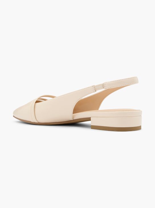 graceland slingback balletto piatto beige deichmann