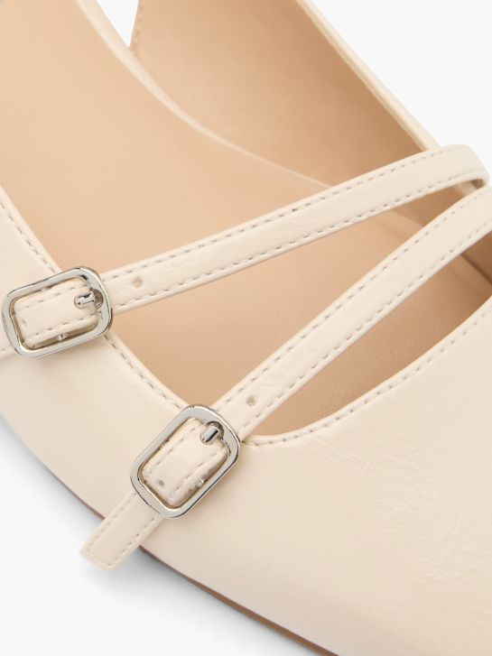 graceland slingback balletto piatto beige deichmann