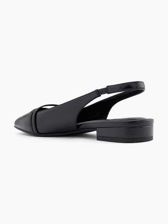 graceland slingback ballet flat black deichmann