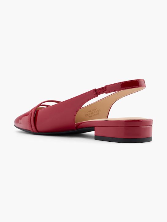 graceland slingback balletto piatto rosso deichmann