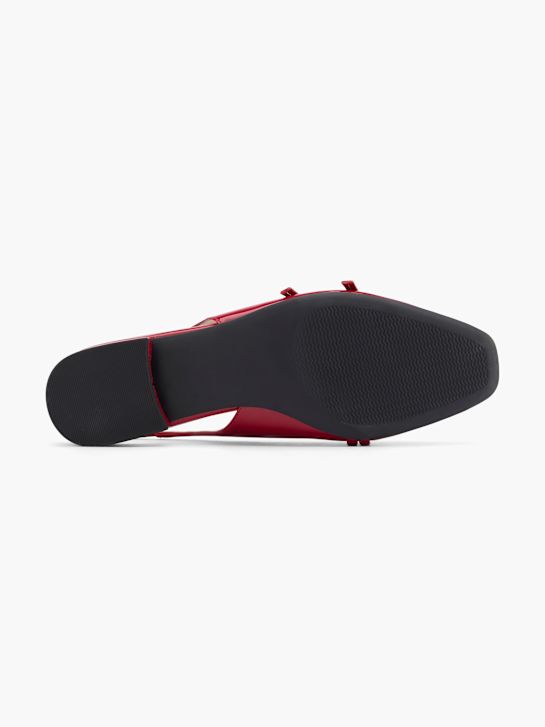 graceland slingback balletto piatto rosso deichmann
