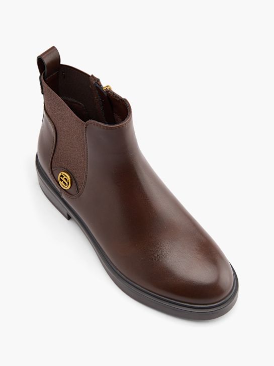 esprit con tacco chelsea boot marrone deichmann