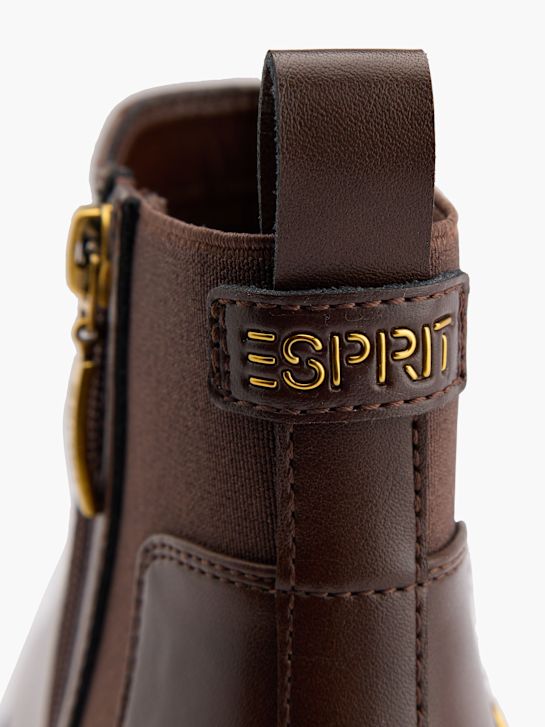 esprit con tacco chelsea boot marrone deichmann