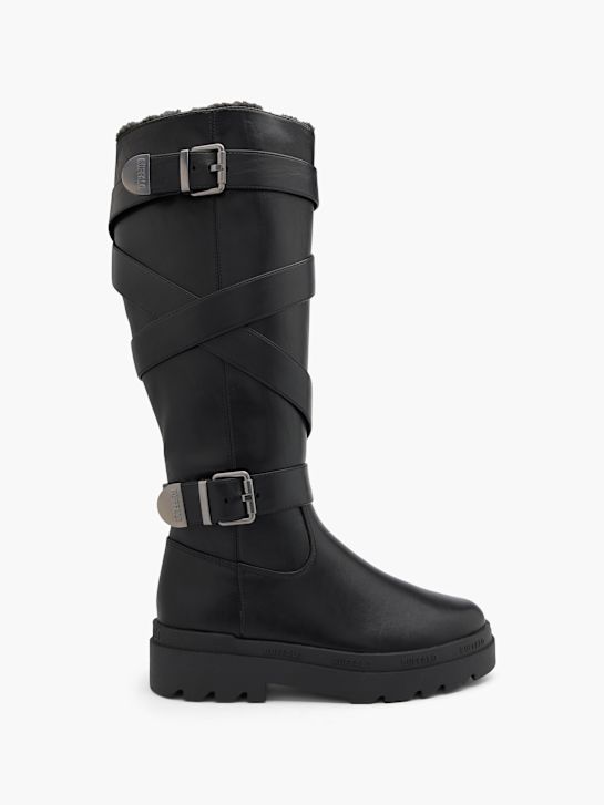 buffalo ginocchio stivale alto nero deichmann