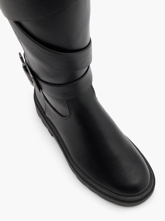 buffalo ginocchio stivale alto nero deichmann
