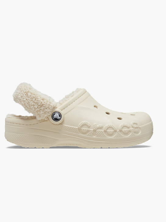crocs baya lined fuzz cinturino intasare beige deichmann