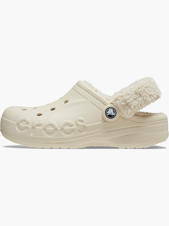 crocs baya lined fuzz cinturino intasare beige deichmann