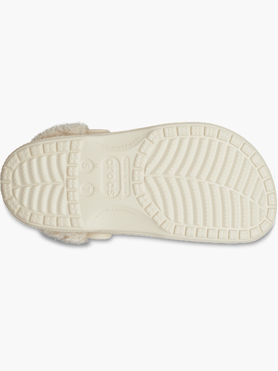 crocs baya lined fuzz cinturino intasare beige deichmann
