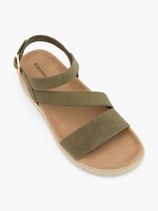graceland sandalo khaki deichmann