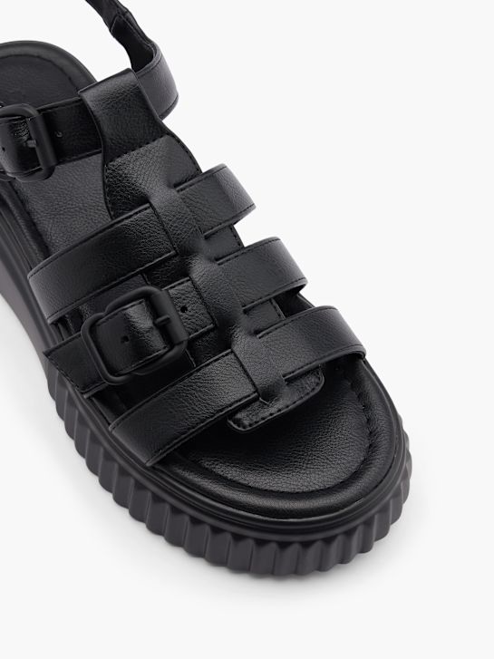 passerella sandalo nero deichmann