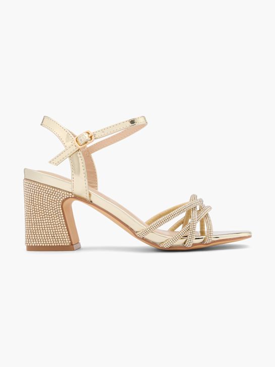 tartufo con tacco sandalo oro deichmann