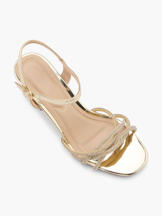 tartufo con tacco sandalo oro deichmann