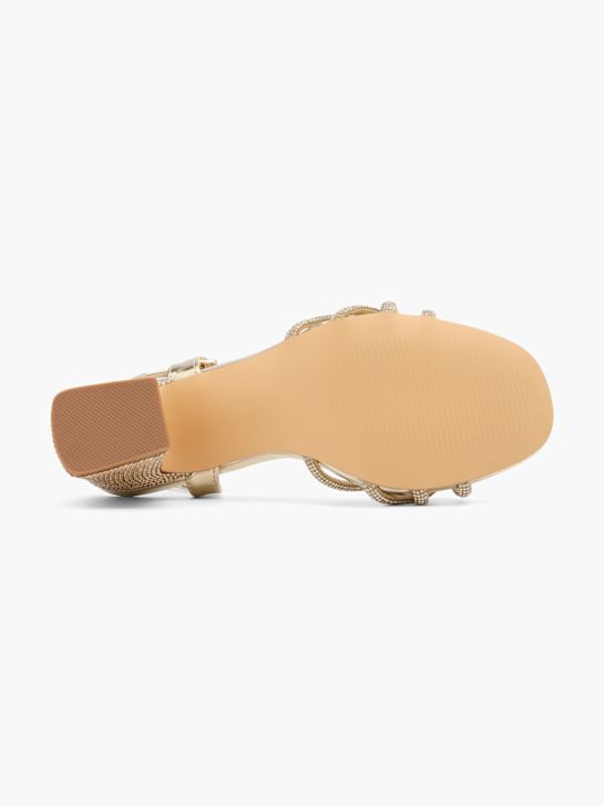 tartufo con tacco sandalo oro deichmann