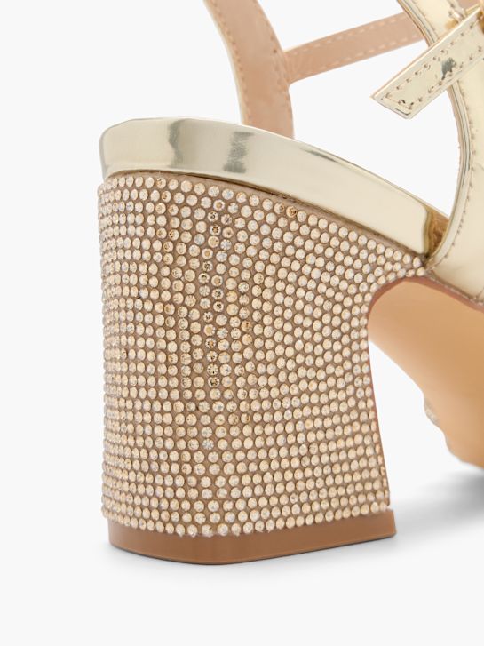 tartufo con tacco sandalo oro deichmann
