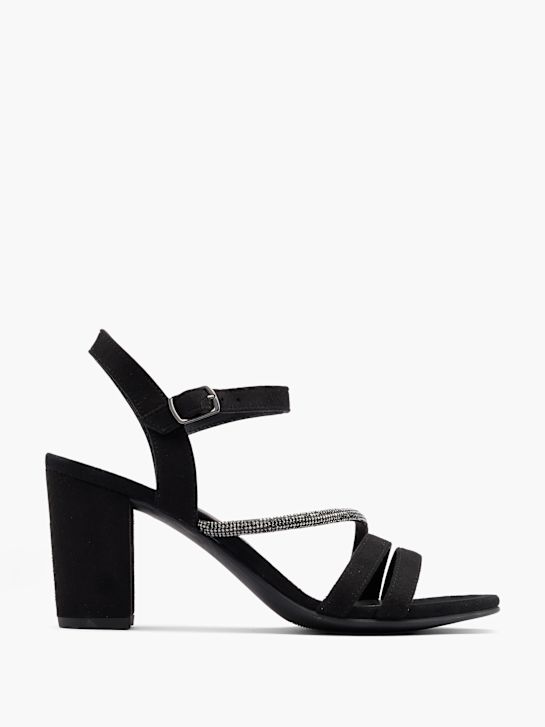 graceland con tacco sandalo nero deichmann