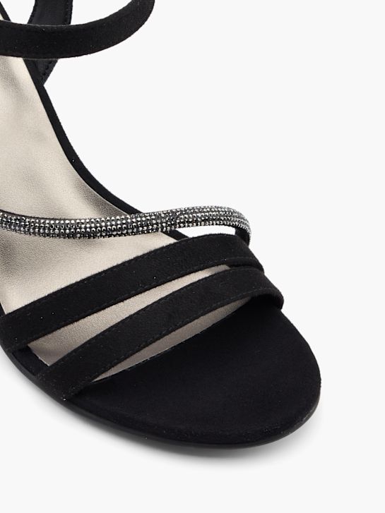 graceland con tacco sandalo nero deichmann