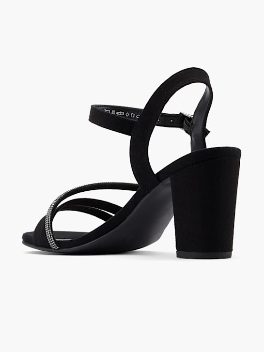 graceland con tacco sandalo nero deichmann