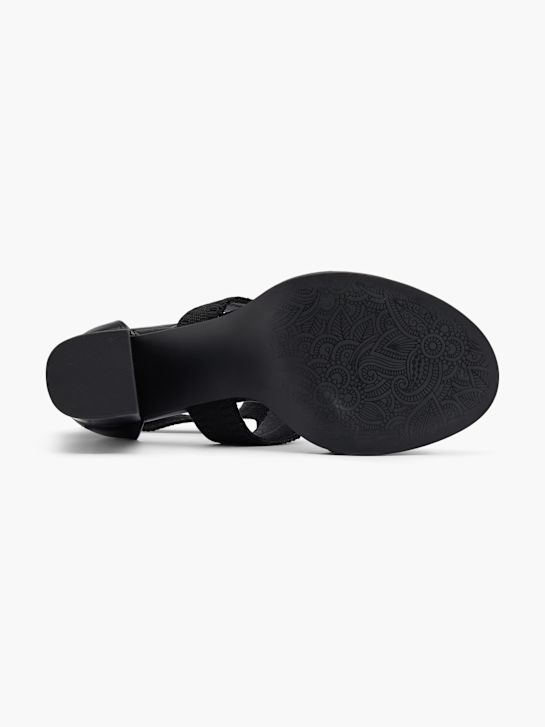 graceland con tacco sandalo nero deichmann