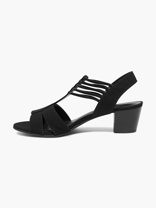 graceland con tacco sandalo nero deichmann