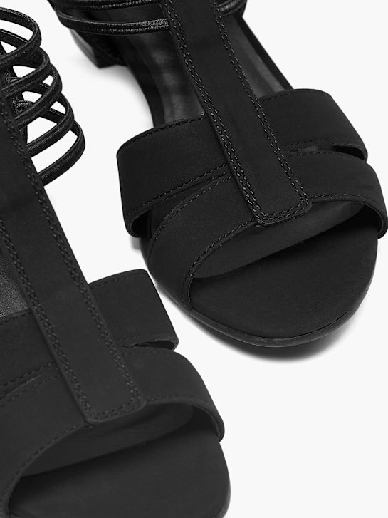 graceland con tacco sandalo nero deichmann