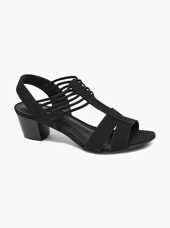 graceland con tacco sandalo nero deichmann