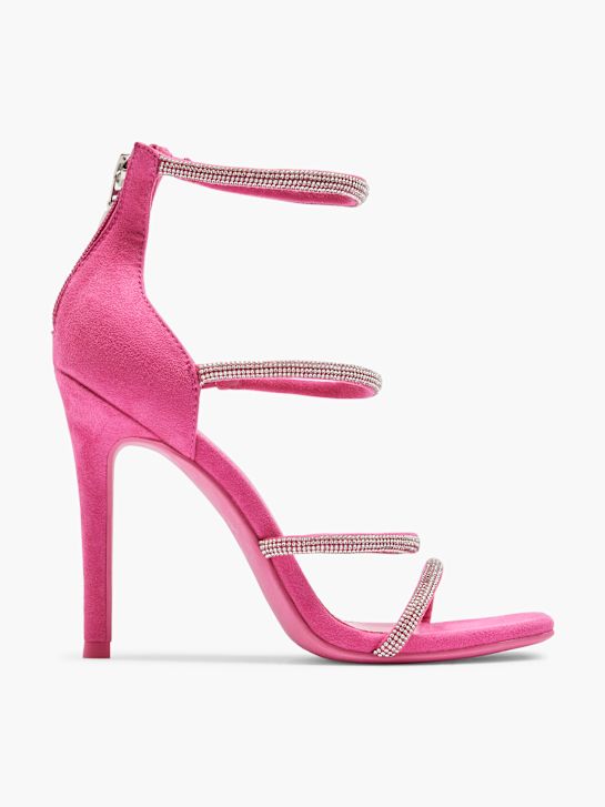 passerella con tacco sandalo rosa deichmann