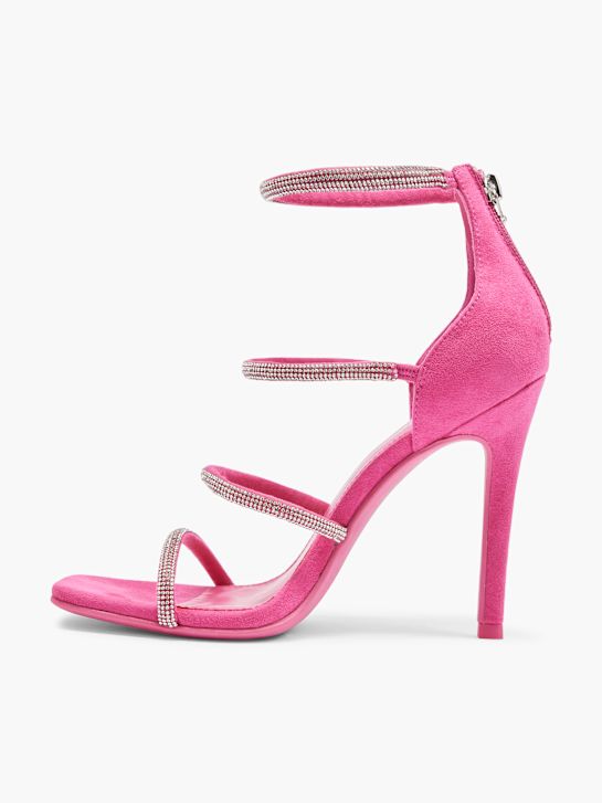 passerella con tacco sandalo rosa deichmann