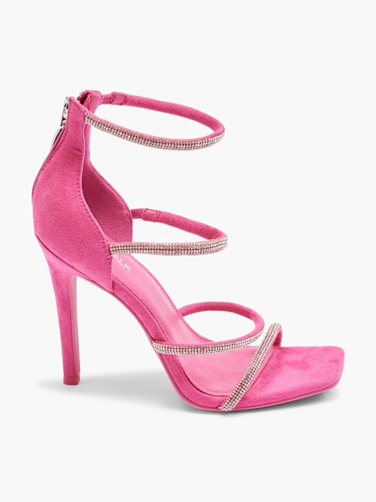 passerella con tacco sandalo rosa deichmann