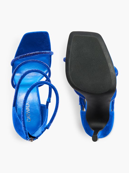 passerella con tacco sandalo blu deichmann