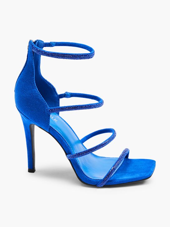 passerella con tacco sandalo blu deichmann