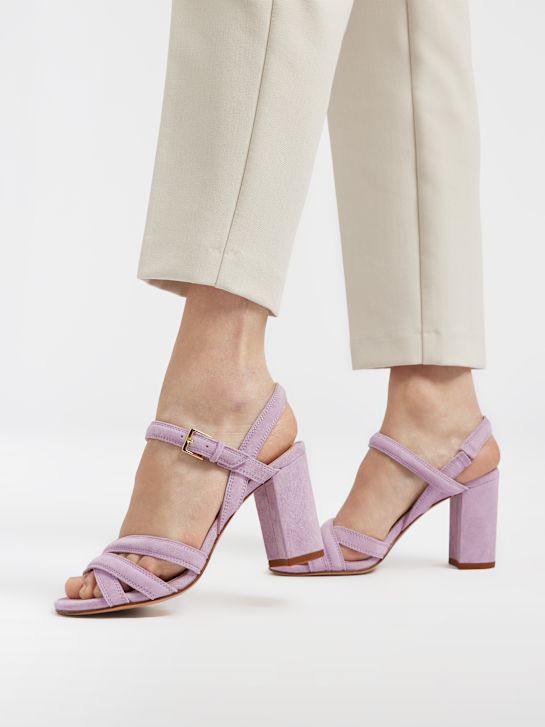 la 5th avenue con tacco sandalo viola deichmann