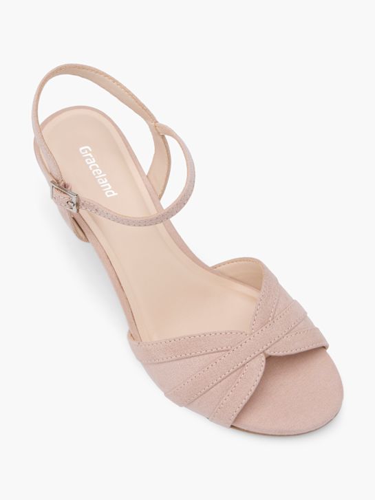 graceland sandalo con tacco rosa deichmann
