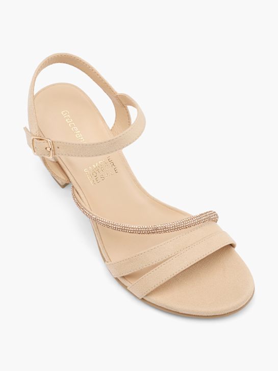 graceland con tacco sandalo beige deichmann