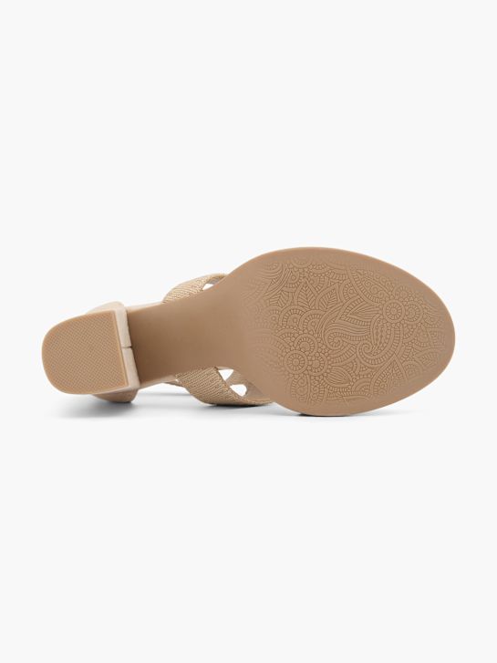 graceland con tacco sandalo beige deichmann