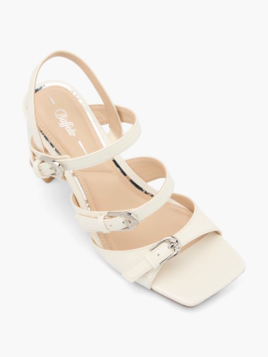 buffalo con tacco sandalo bianco deichmann