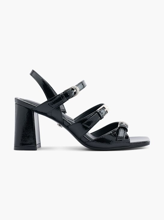 buffalo con tacco sandalo nero deichmann