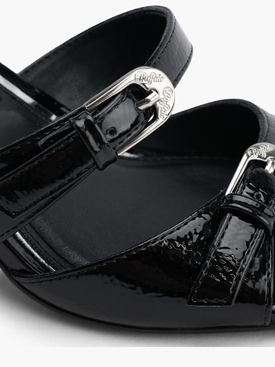 buffalo con tacco sandalo nero deichmann