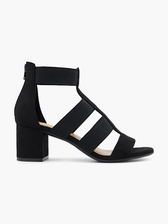 graceland con tacco sandalo nero deichmann